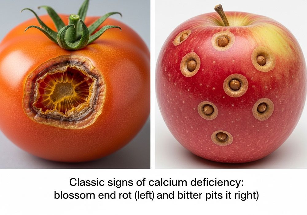 tomato and apple bitter pits
