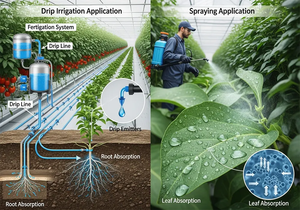 water-soluble fertilizer application