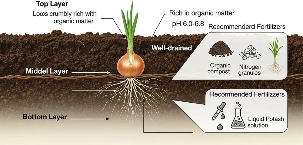 Onion Soil Preparation & Fertilization