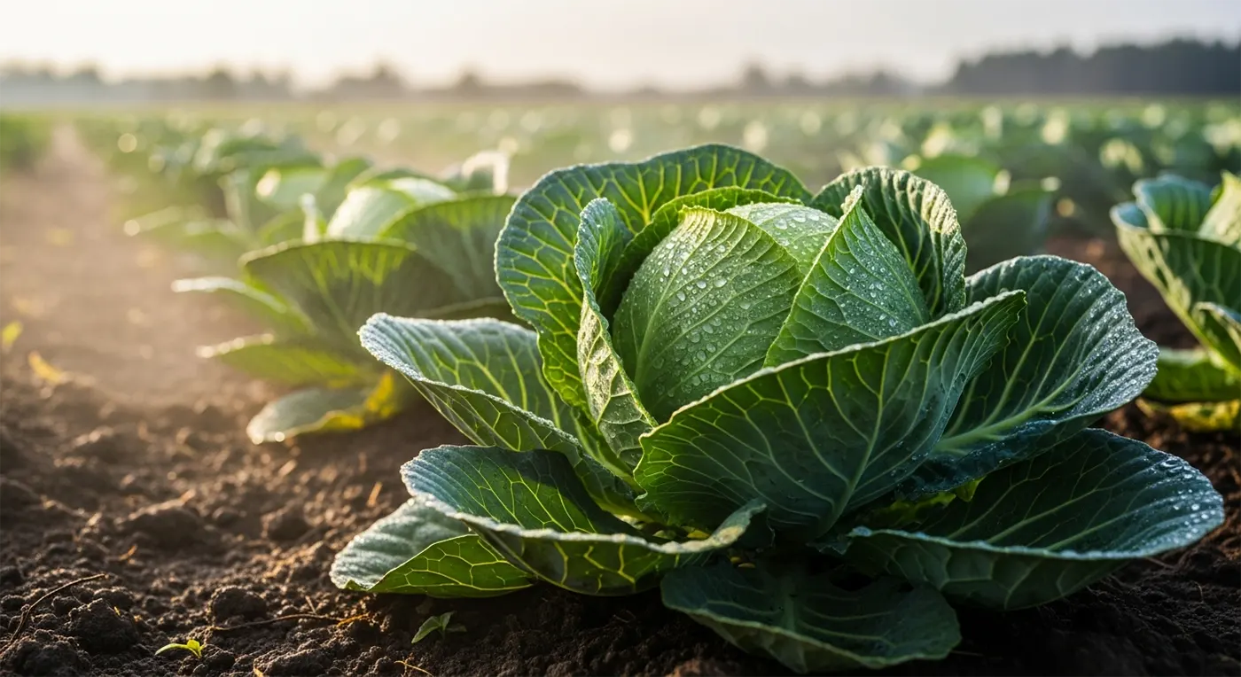 Anbau von Kohlköpfen