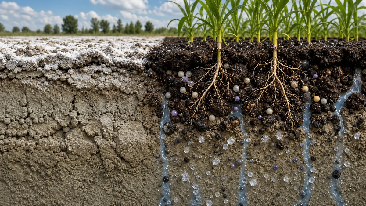 Humic acid used in a saline soil reclamation program